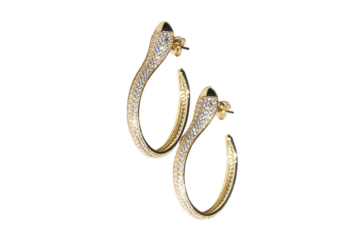 Snake Charmer Mega Hoop Earrings Native Gem 
