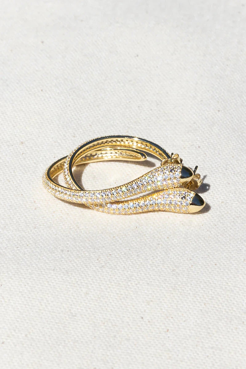 Snake Charmer Mega Hoop Earrings Native Gem 