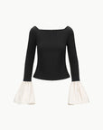 Paige Top Black/Ivory