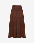 Suede Hudson Skirt Chocolate Skirts - Midi Tanya Taylor 