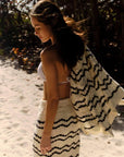 Hadwen Cardigan Beach Wave Stripe Natural Sweater - Cardigans Cartolina 