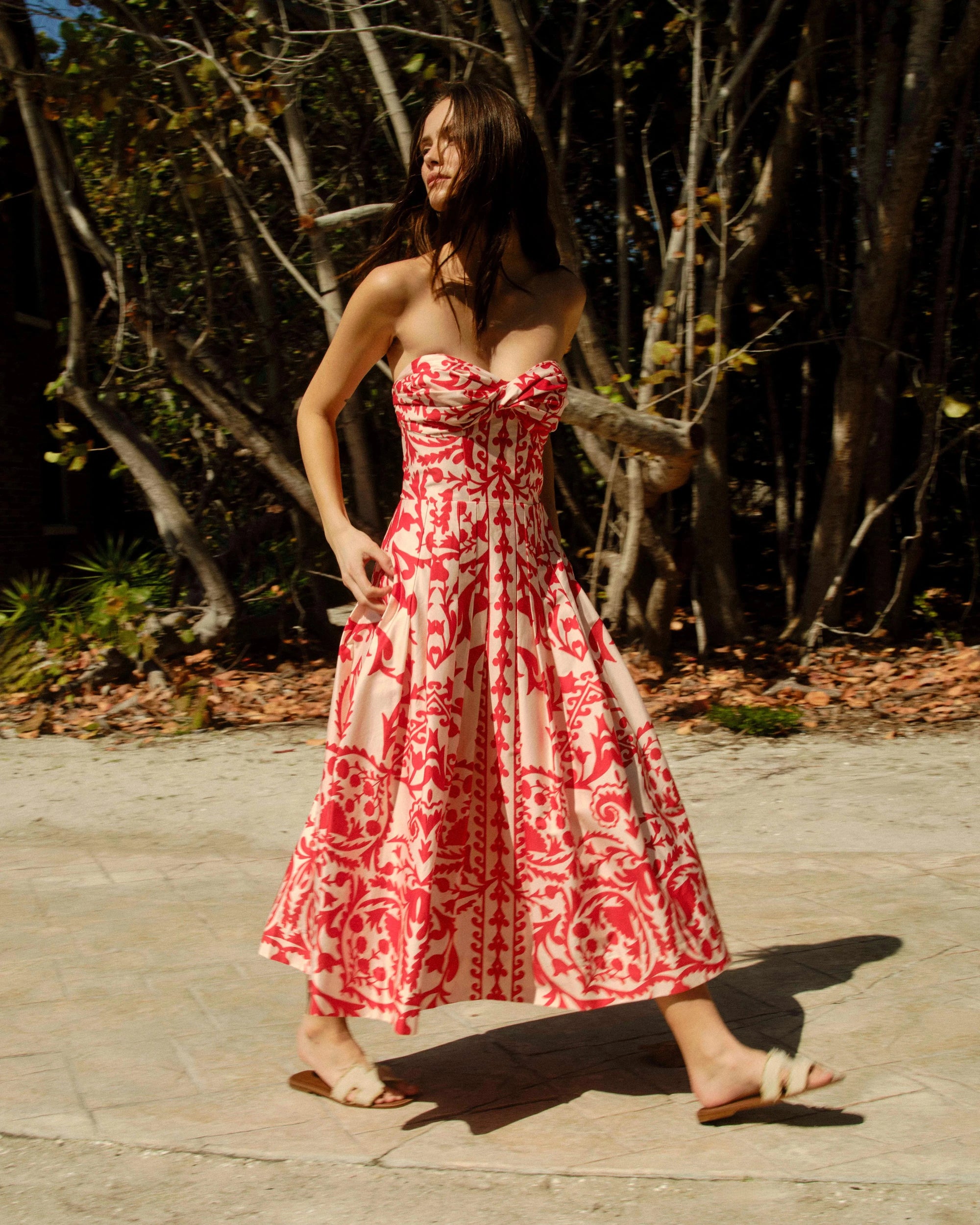 Ingrid Dress Faraway Print Poppy Dresses - Midi Cartolina 