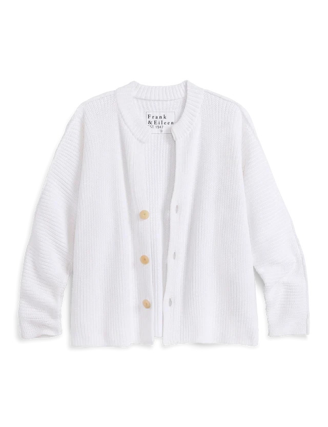 Montecito Cardigan White Sweater - Cardigans Frank & Eileen 