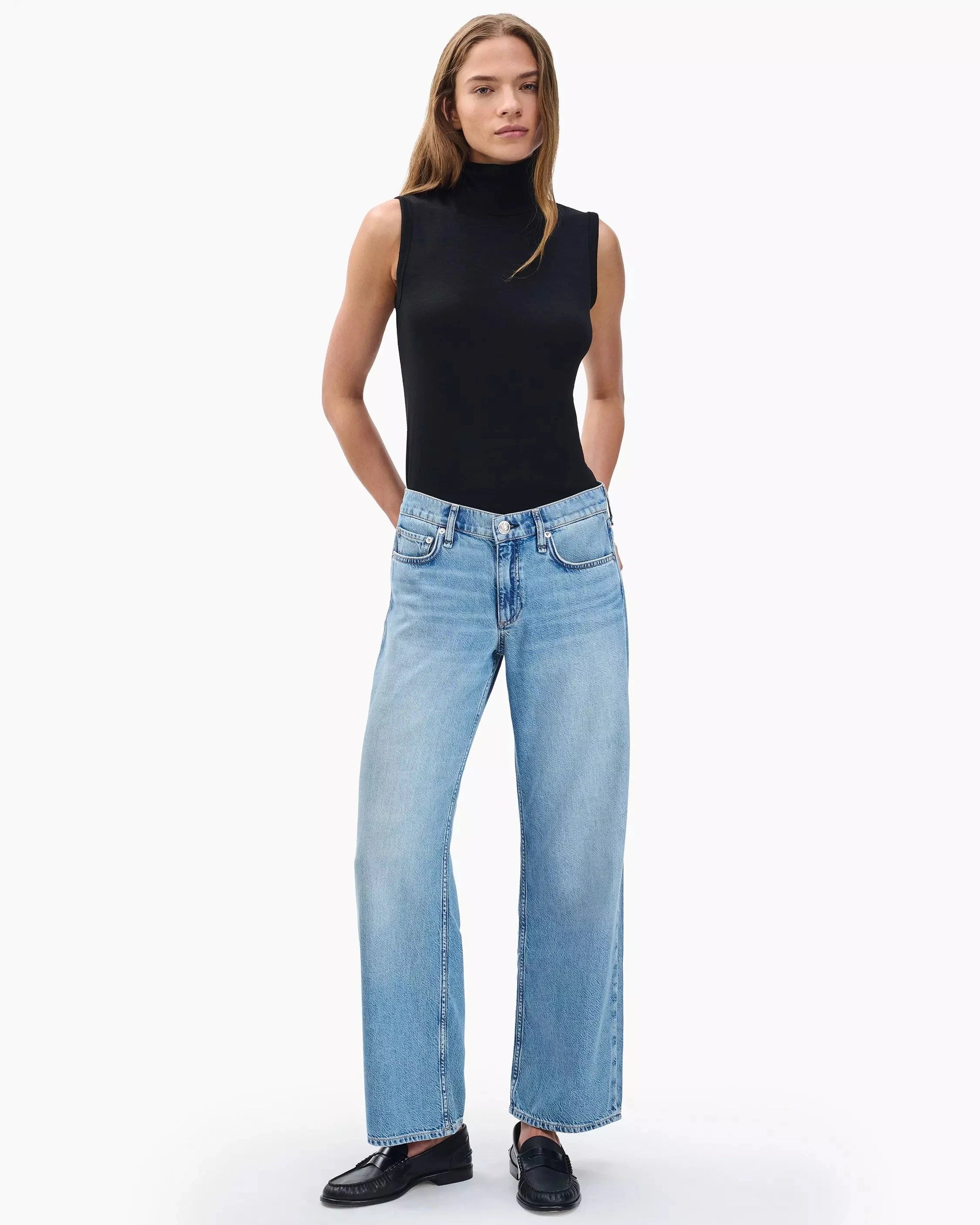 Saige Ankle Relaxed Straight Jean Ludlow Denim - Straight rag & bone 