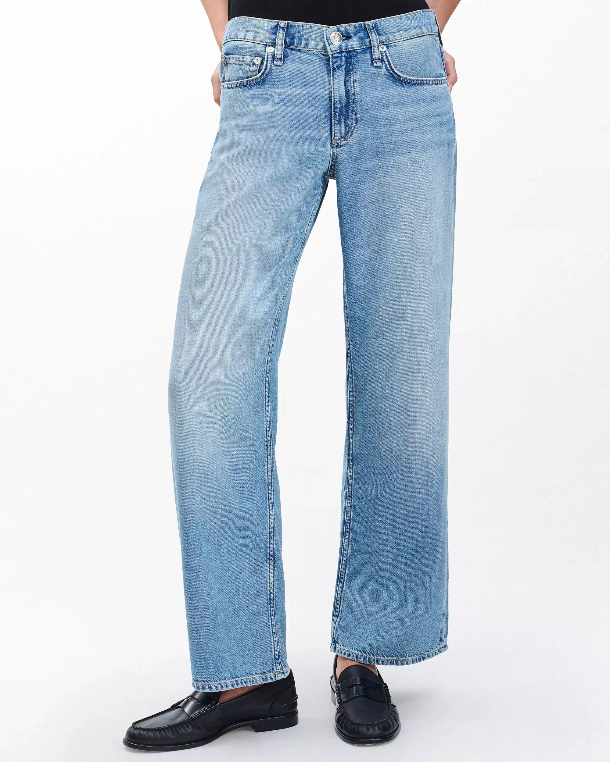 Saige Ankle Relaxed Straight Jean Ludlow Denim - Straight rag & bone 