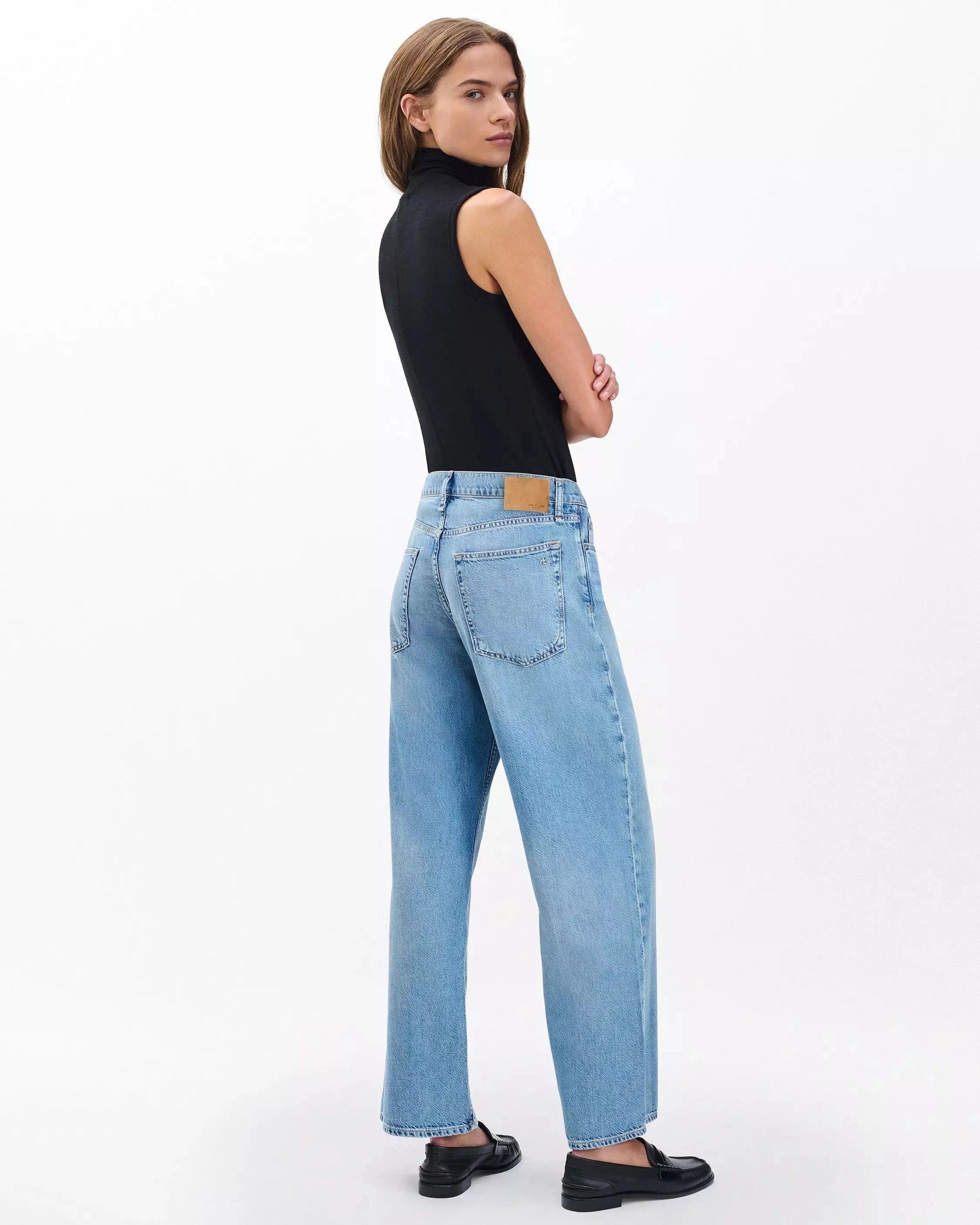 Saige Ankle Relaxed Straight Jean Ludlow Denim - Straight rag & bone 
