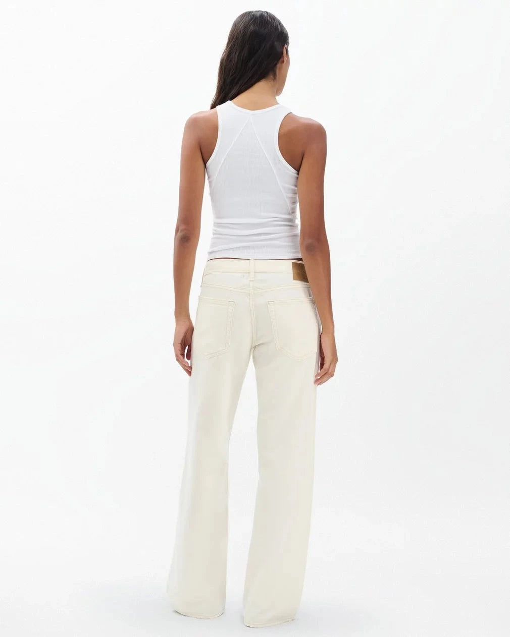 Saige Relaxed Straight Jean Ecru Denim - Straight rag & bone 