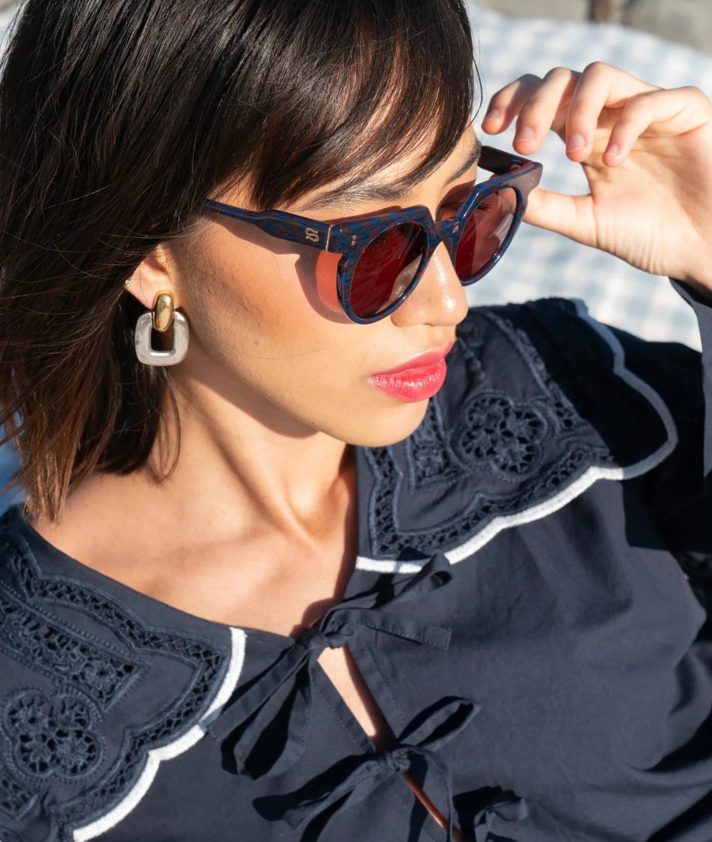 Aster Check Mate Sunglasses Sardine 
