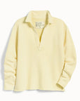 Patrick Popover Fleece Henley Canary Tops - Sweatshirts Frank & Eileen 