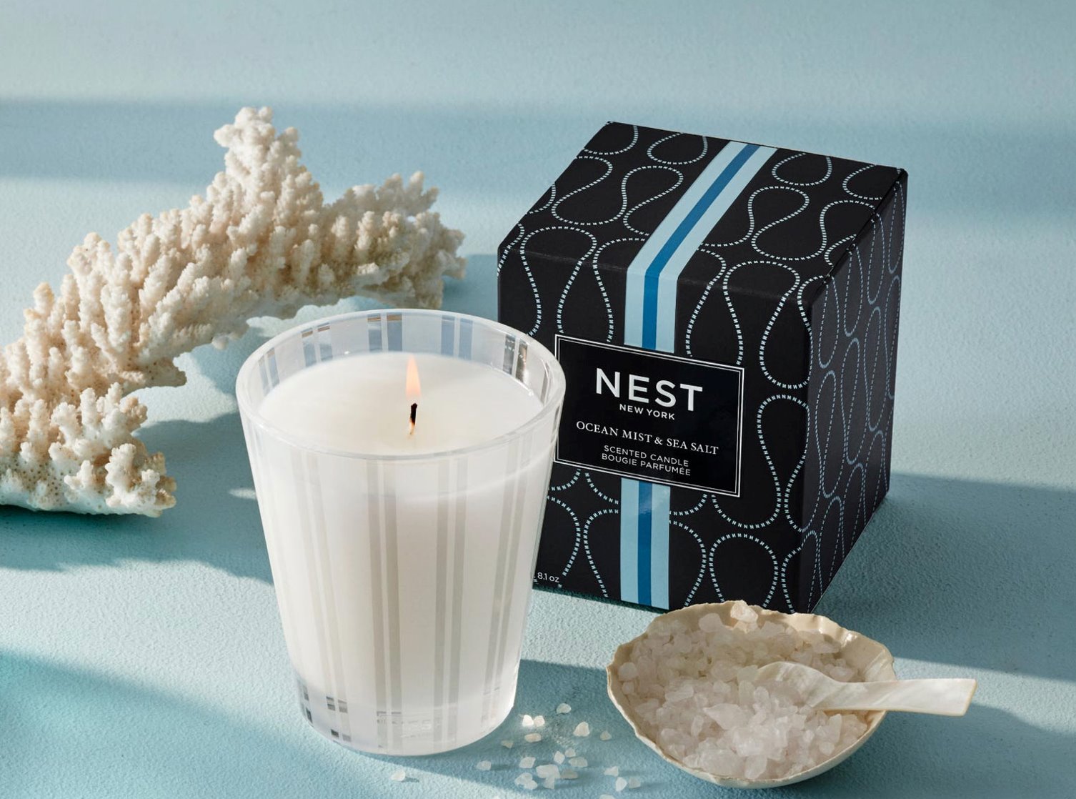 Classic Candle 8 oz. Ocean Mist & Sea Salt Accessories - Candles & Diffusers NEST 