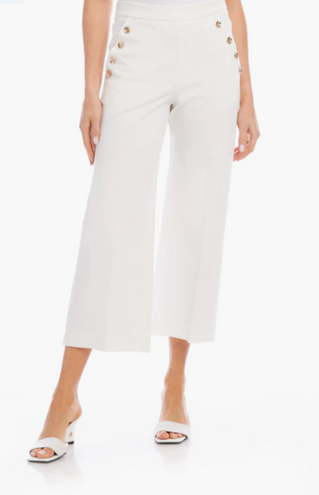 Neptune Cropped Pants Off White