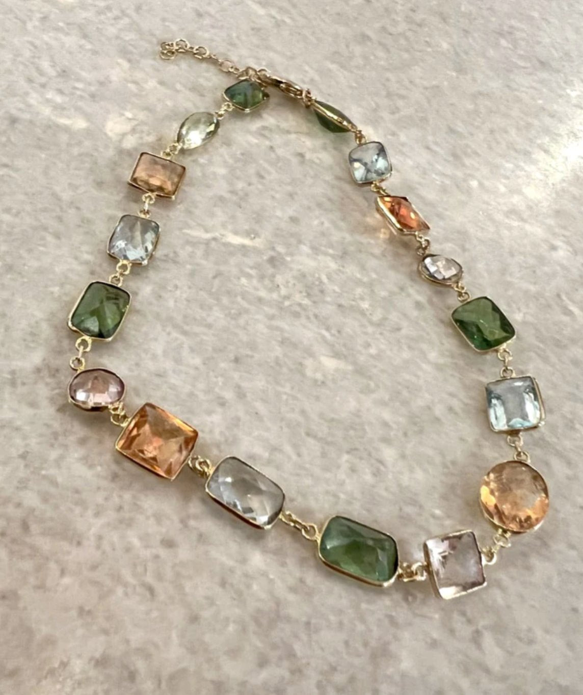 Multi Anna Quartz/ Gold Necklaces Paula Rosen 