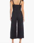 Paloma Tie Strap Linen Jumpsuit Black Dresses - Jumpsuits & Rompers Fifteen Twenty 