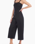 Paloma Tie Strap Linen Jumpsuit Black Dresses - Jumpsuits & Rompers Fifteen Twenty 