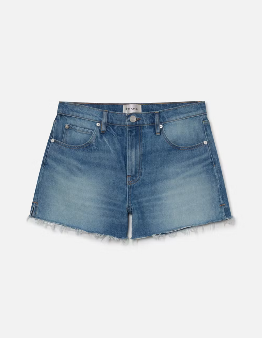 The Vintage Relaxed Short Raw Fray Libra