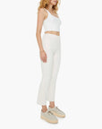 The Hustler Patch Pocket Flood Cream Puffs Denim - Flare & Wide Leg Mother 