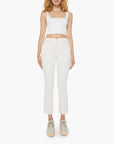 The Hustler Patch Pocket Flood Cream Puffs Denim - Flare & Wide Leg Mother 