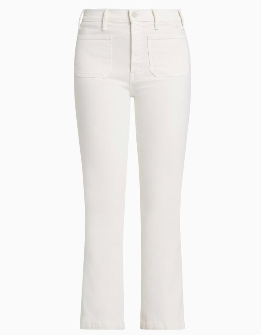 The Hustler Patch Pocket Flood Cream Puffs Denim - Flare &amp; Wide Leg Mother 