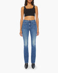 The Patch Pocket Insider Sneak Caving In Denim - Flare & Wide Leg Mother 