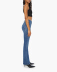 The Patch Pocket Insider Sneak Caving In Denim - Flare & Wide Leg Mother 