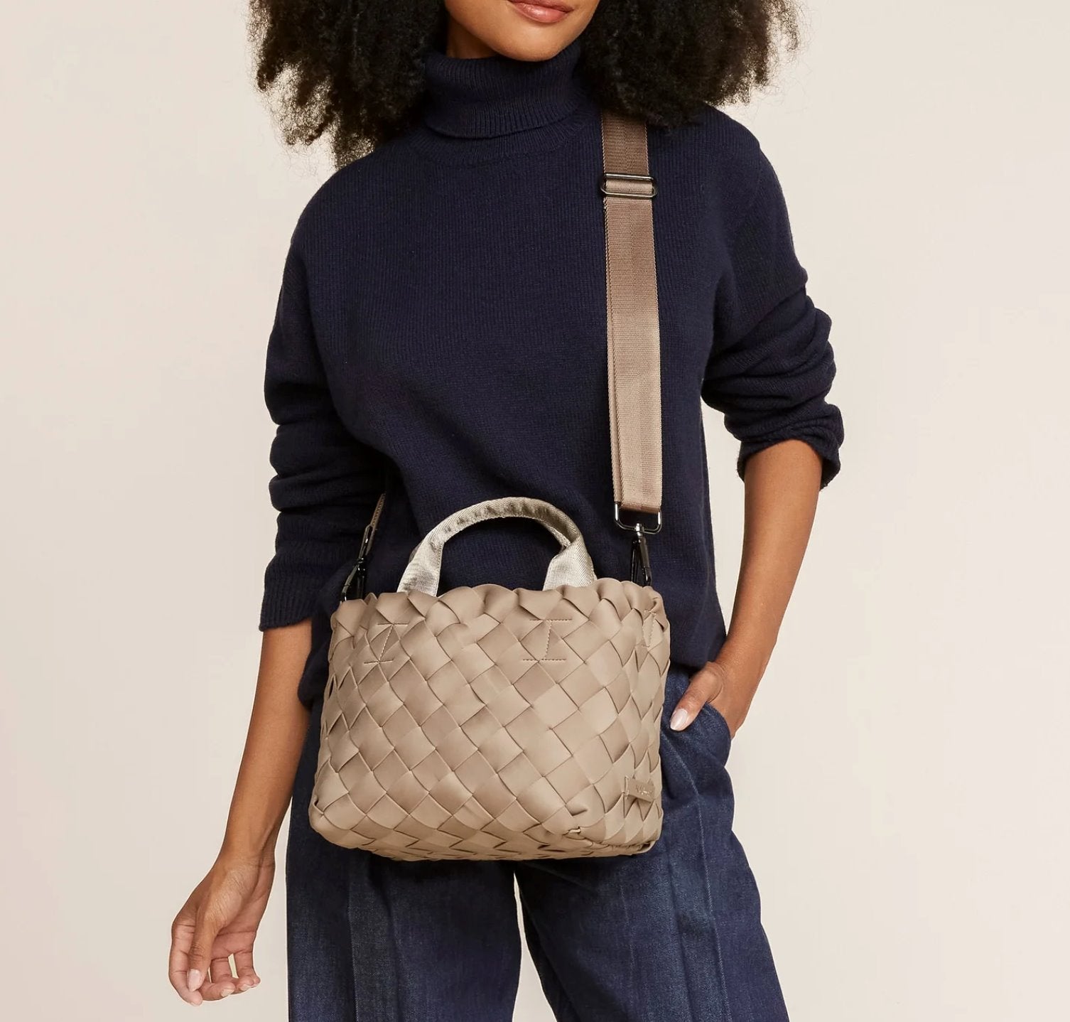 Tangier Tote Small Cashmere Tote & Satchel Naghedi 