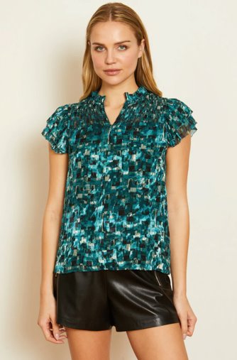 Kaz Emerald Burnout Top Tops - Blouses Caballero 