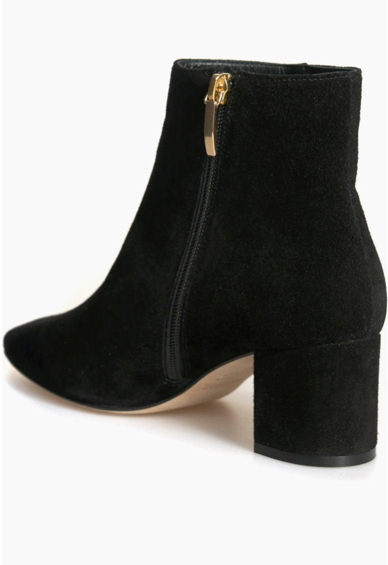 Jeanne Bootie Black Suede Boots - Booties L'Agence Shoes 