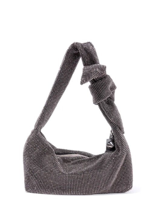 Waverly Mesh Bag Gunmetal Grey Clutch Emm Kuo 