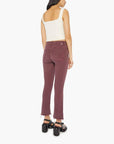 The Insider Crop Step Fray Mauve Wine Denim - Cropped & Ankle Mother 