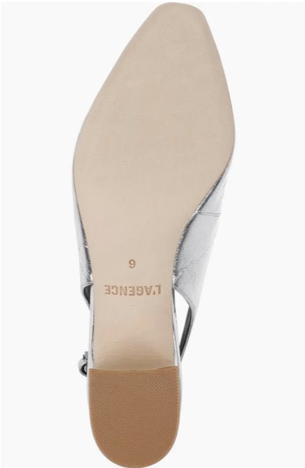 Elayne Pump Silver Leather Pumps - High L'Agence Shoes 