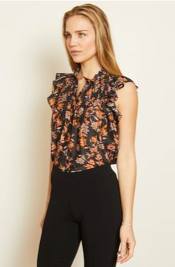 Evelyn Folk Art Fleur Top Tops - Blouses Caballero 