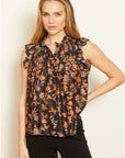 Evelyn Folk Art Fleur Top Tops - Blouses Caballero 