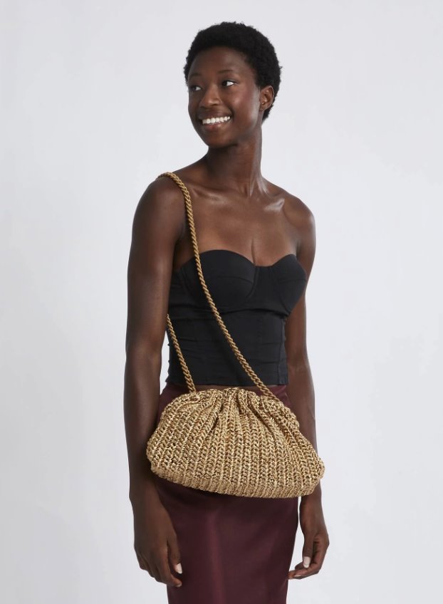 Game Crochet Glow Gold Clutch Maria La Rosa 