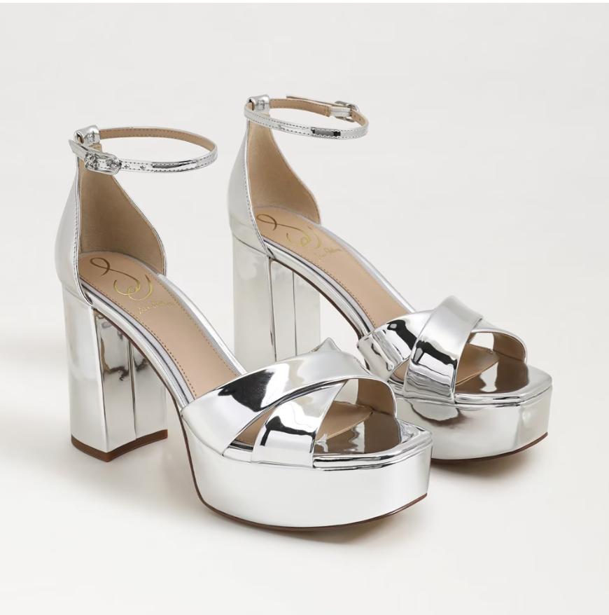 Jullian Platform Heel Soft Silver Metallic