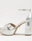 Jullian Platform Heel Soft Silver Metallic Sandals - Heeled Sandals Sam Edelman 