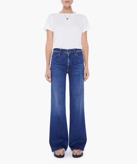 The Hustler Roller Sneak Heirloom Denim - Flare & Wide Leg Mother 