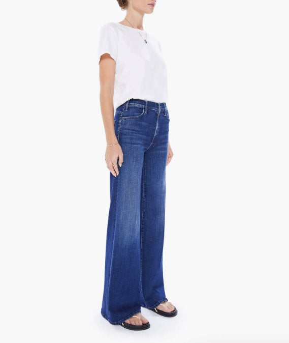 The Hustler Roller Sneak Heirloom Denim - Flare & Wide Leg Mother 