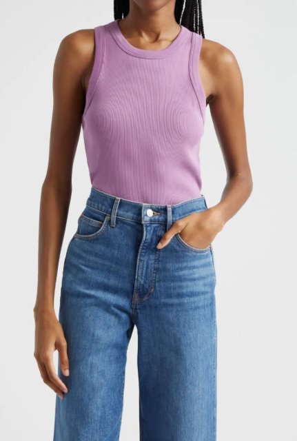 Cropped Jordyn Tank Orchid Dusk Tops - Tanks Veronica Beard 