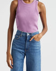 Cropped Jordyn Tank Orchid Dusk Tops - Tanks Veronica Beard 