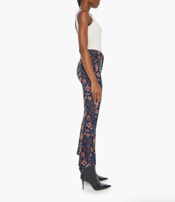 The Hustler Flood Henna Happiness Denim - Cropped & Ankle Mother 