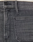 The Patch Pocket Twister Sneak Up in Smoke Denim - Straight Mother 