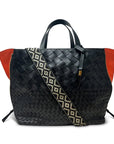 Bantham Tote Black Threaded Weave Tote & Satchel Kempton 