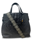 Bantham Tote Black Threaded Weave Tote & Satchel Kempton 