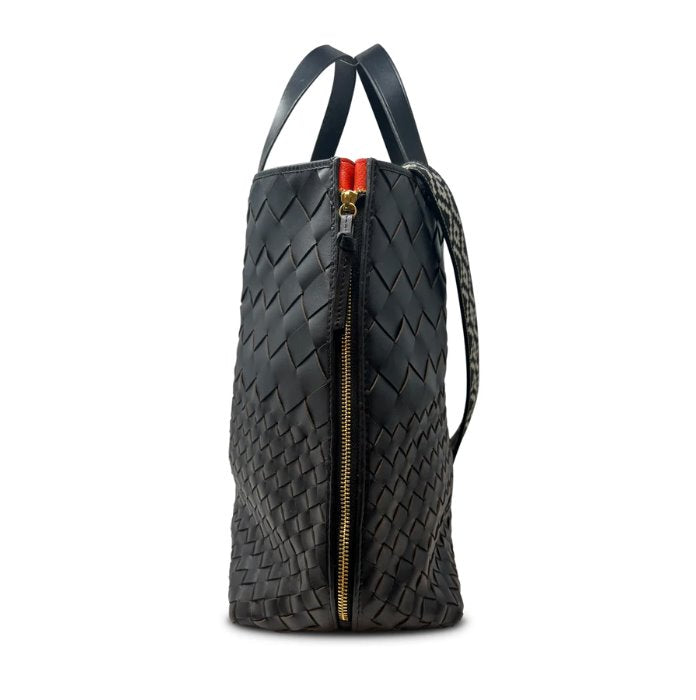 Bantham Tote Black Threaded Weave Tote & Satchel Kempton 