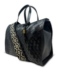 Ella Bag Black Threaded Weave Tote & Satchel Kempton 