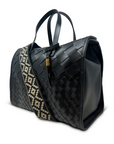 Ella Bag Black Threaded Weave