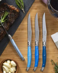 Set of 4 Laguiole Steak Knives Blue Home Decor - Tabletop French Home 