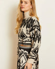 Maeva Sweater Ikat Tapestry Sweater - Turtleneck Caballero 