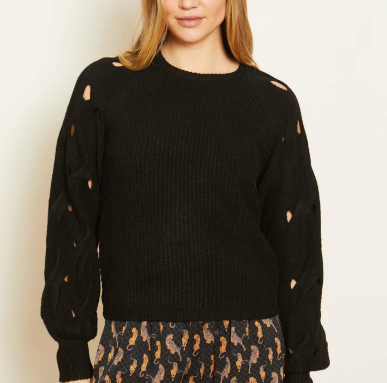 Camille Sweater Black Sweater - Crewneck Caballero 