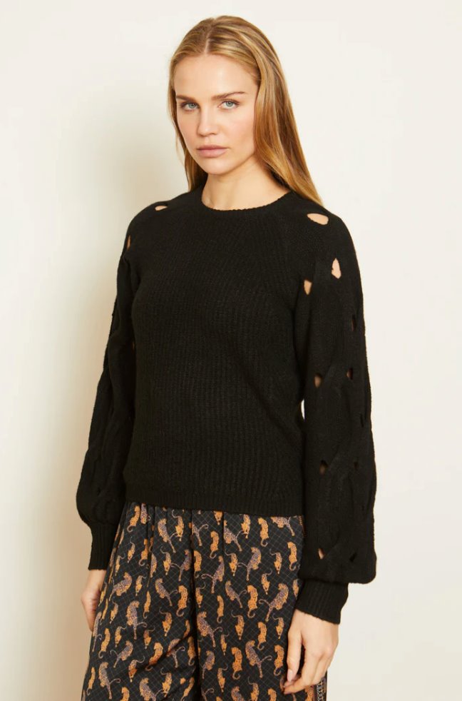 Camille Sweater Black Sweater - Crewneck Caballero 